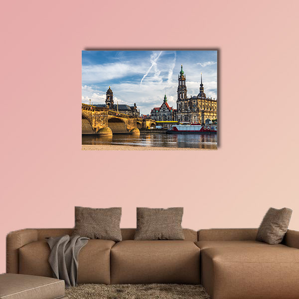 Augustus Bridge (Augustusbrucke) and Cathedral of the Holy Trinity wall art