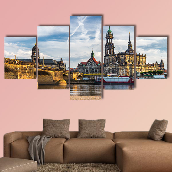 Augustus Bridge (Augustusbrucke) and Cathedral of the Holy Trinity wall art