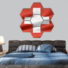 Flag of Switzerland hexagonal canvas wall art