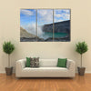 Blue sky and white cloud over Kawah Ijen volcanic crater multi panel canvas wall art