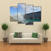 Blue sky and white cloud over Kawah Ijen volcanic crater multi panel canvas wall art