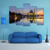 Putra Mosque at morning the famous mosque of multi panel canvas wall art