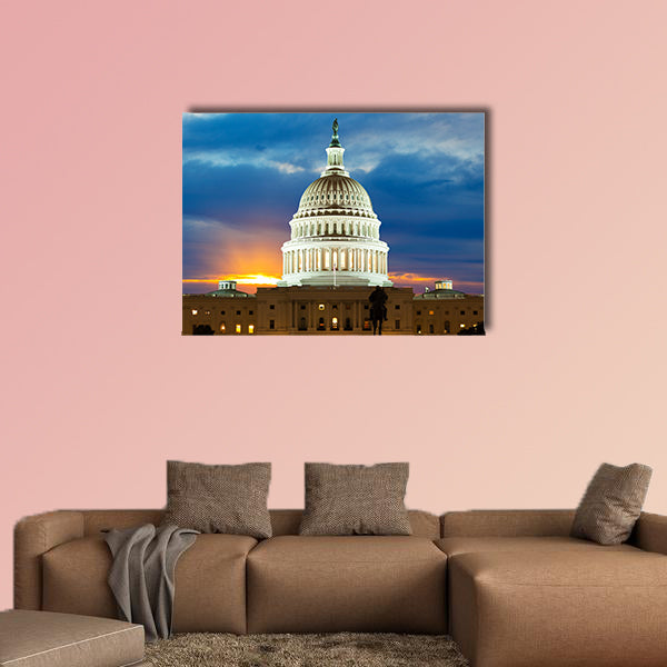 United States Capitol Building in Washington DC multi panel canvas wall art