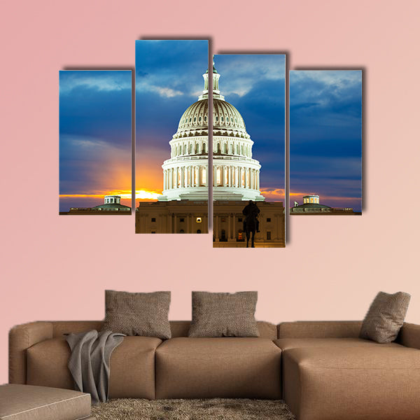 United States Capitol Building in Washington DC multi panel canvas wall art