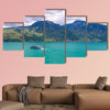 View of Thun Lake with cruise ship from Spiez village, Switzerland wall art