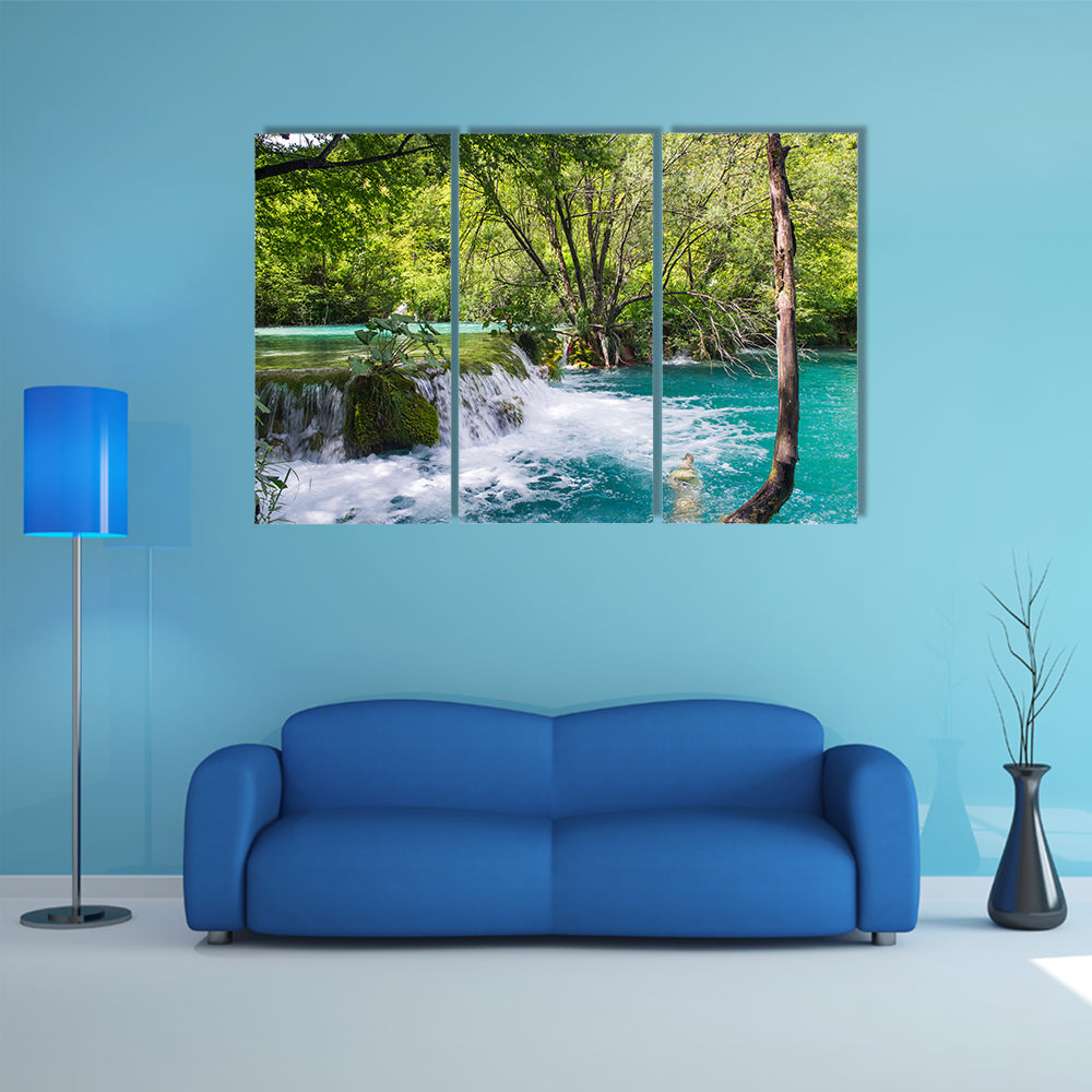 Plitvice Lakes National Park In Croatia Multi Panel Canvas Wall Art