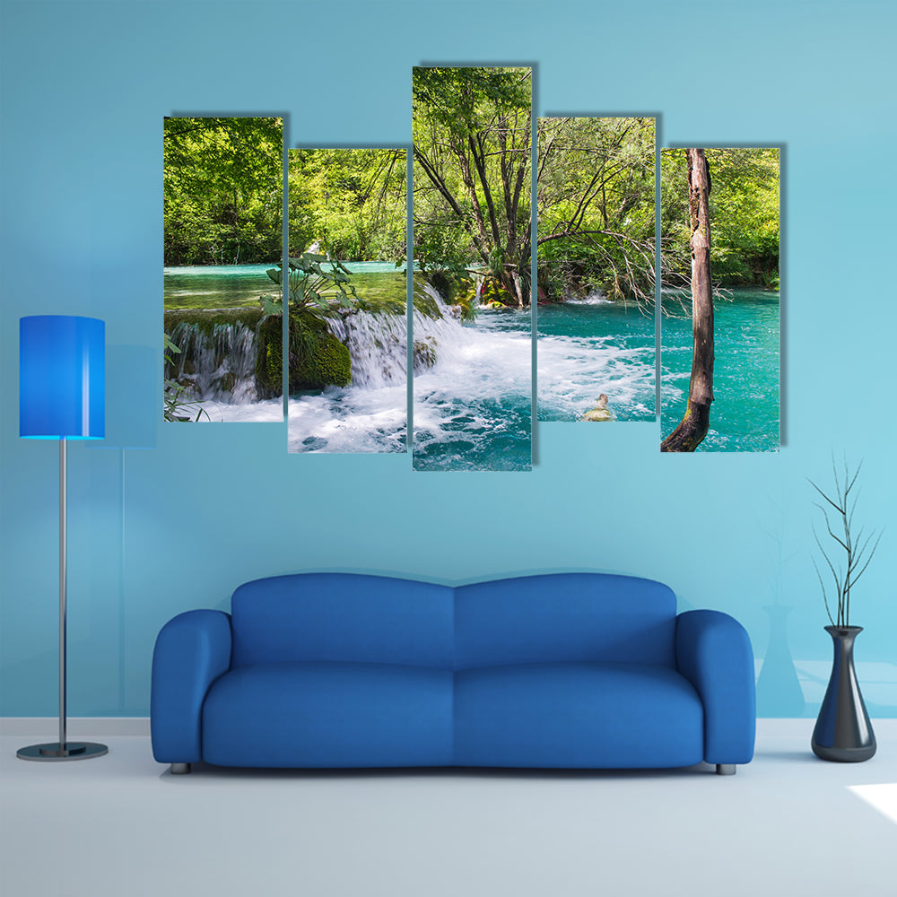 Plitvice Lakes National Park In Croatia Multi Panel Canvas Wall Art