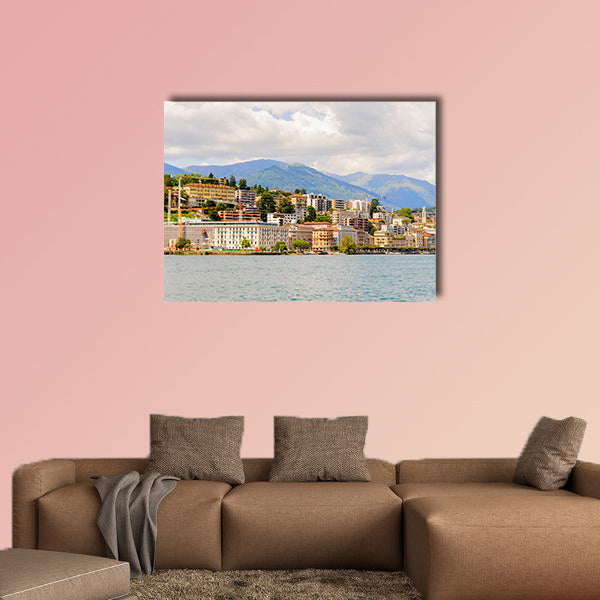 Lugano, a city in the south of Switzerland, in the Italian-speaking wall art