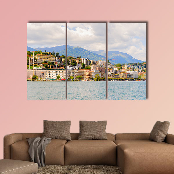 Lugano, a city in the south of Switzerland, in the Italian-speaking wall art