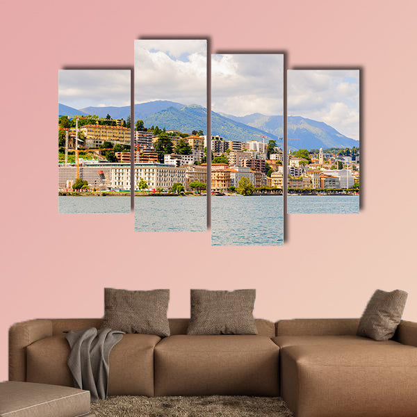 Lugano, a city in the south of Switzerland, in the Italian-speaking wall art