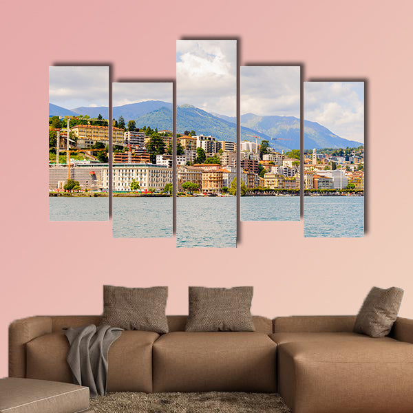 Lugano, a city in the south of Switzerland, in the Italian-speaking wall art