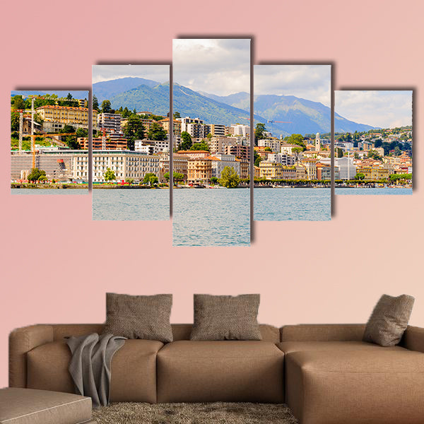 Lugano, a city in the south of Switzerland, in the Italian-speaking wall art