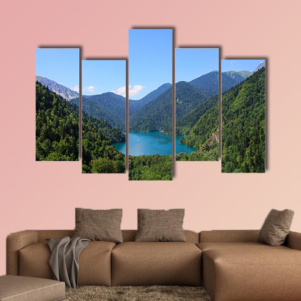 Beautiful panorama Lake Riza multi panel canvas wall art