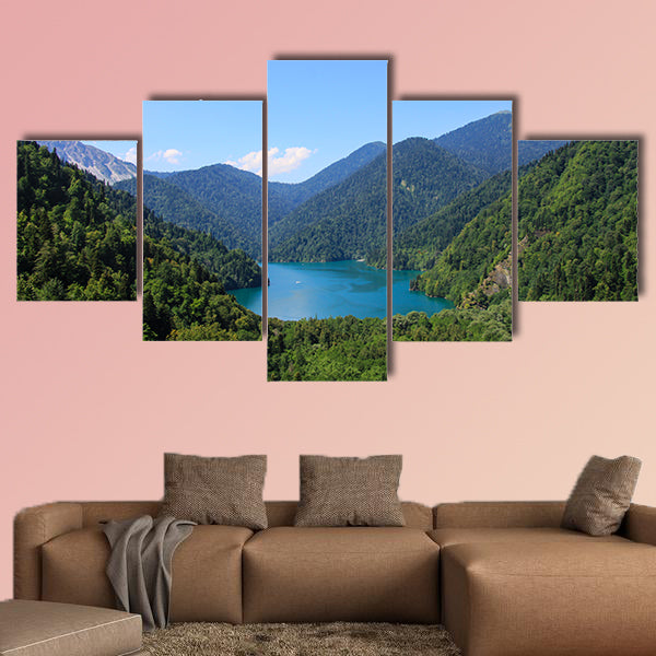 Beautiful panorama Lake Riza multi panel canvas wall art
