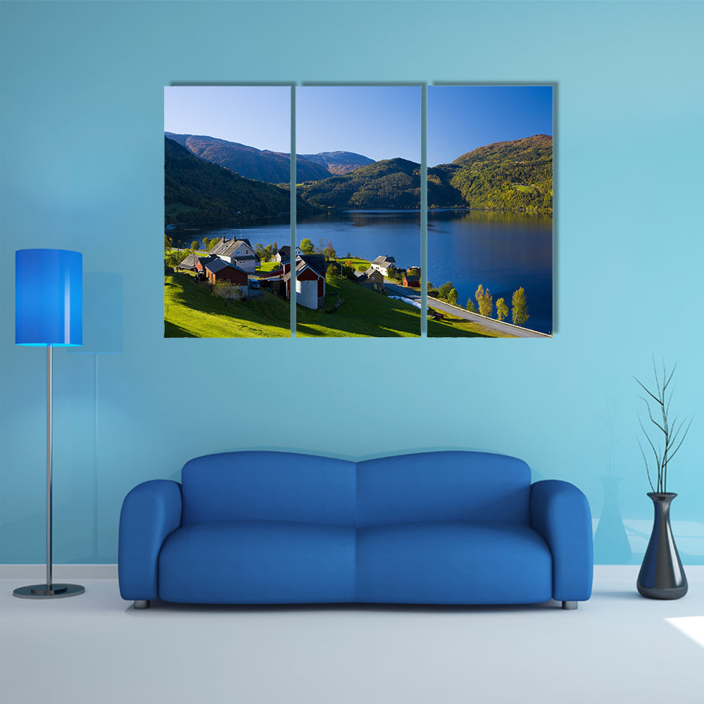 Lake Granvin Vatne, Norway multi panel canvas wall art