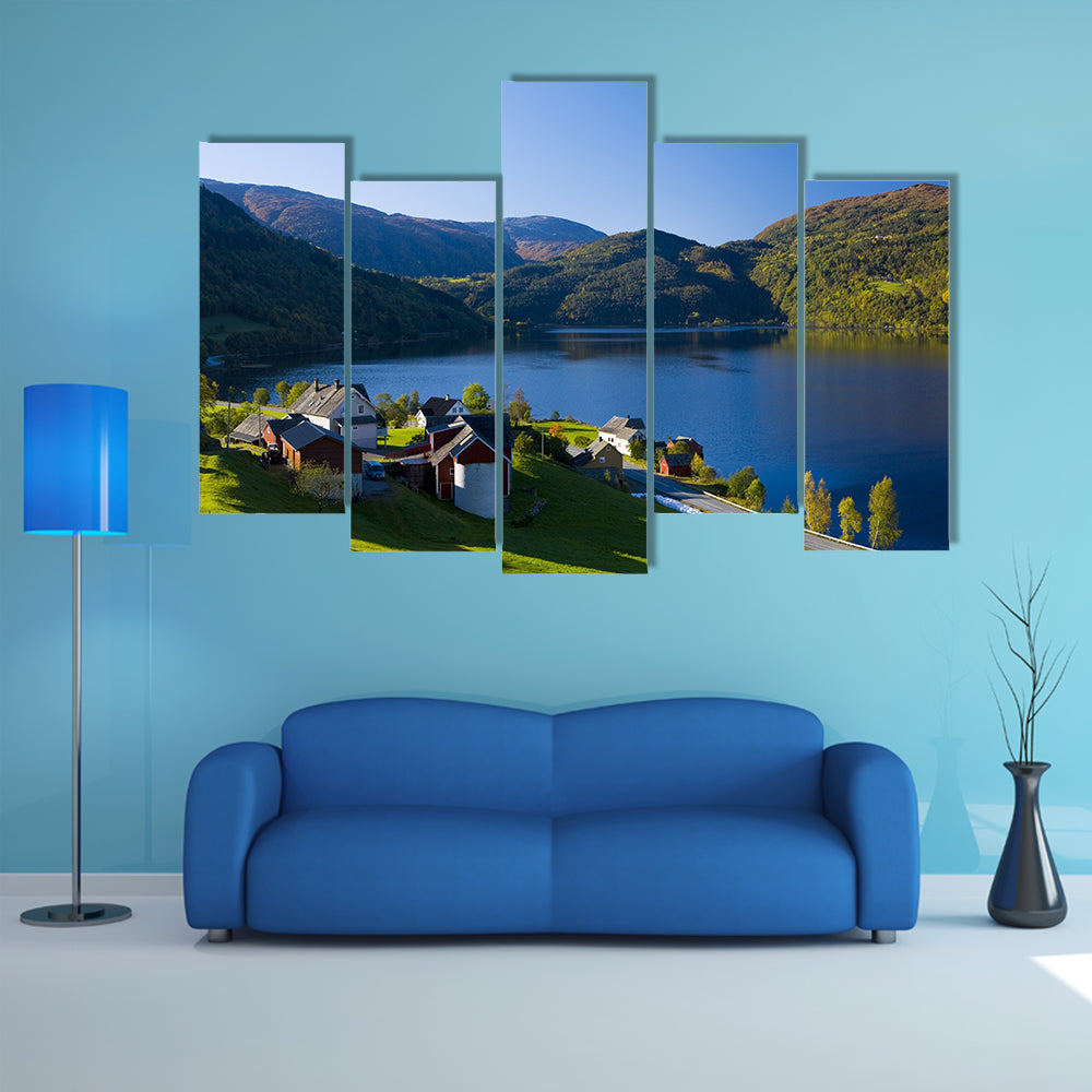 Lake Granvin Vatne, Norway multi panel canvas wall art