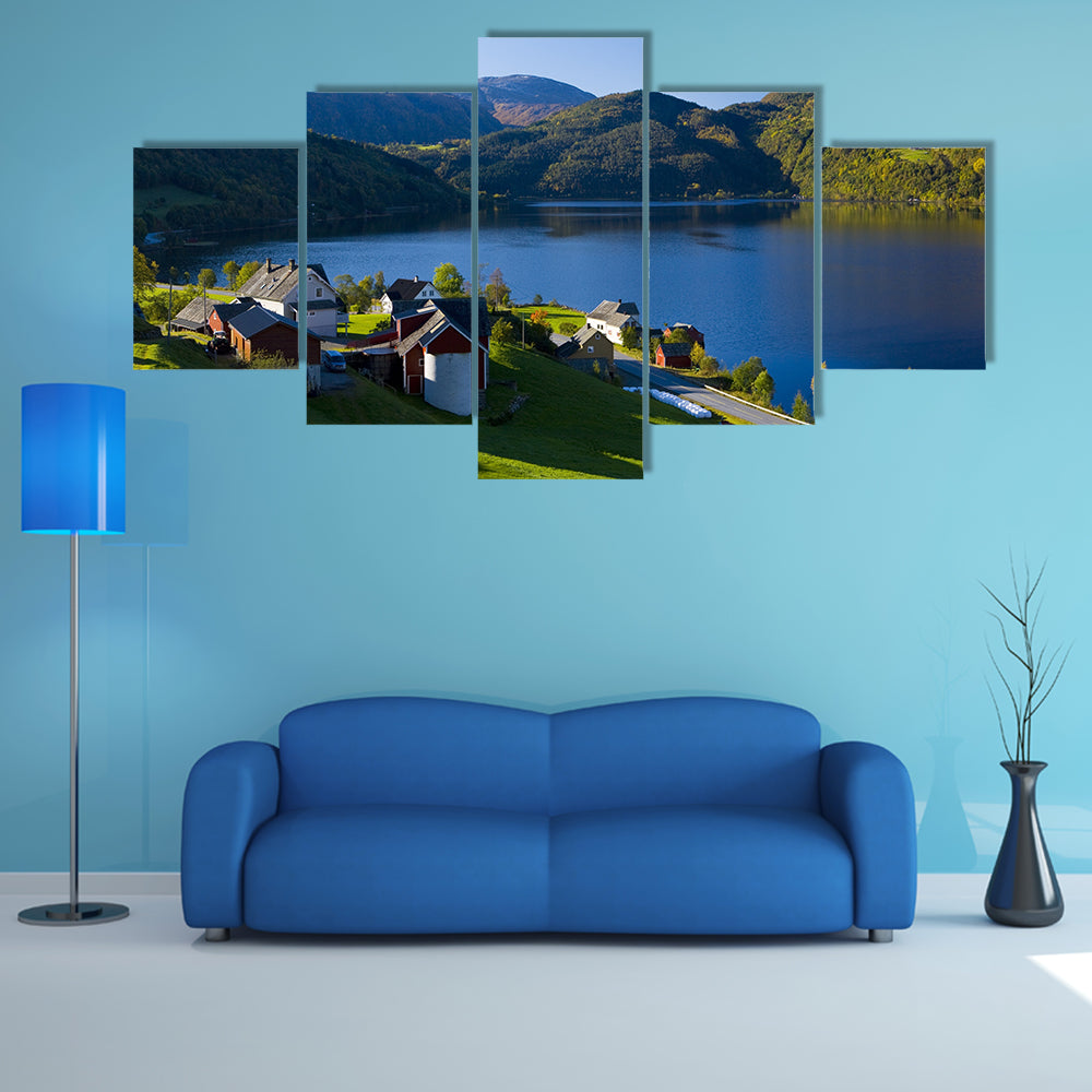 Lake Granvin Vatne, Norway multi panel canvas wall art