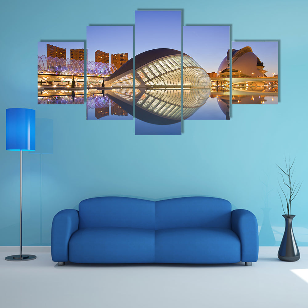 Valencia's City of Arts and Science Museum multi panel canvas wall art
