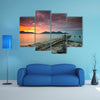 Beauty Of The Sunset At Lumut, Perak,Malaysia Multi Panel Canvas Wall Art