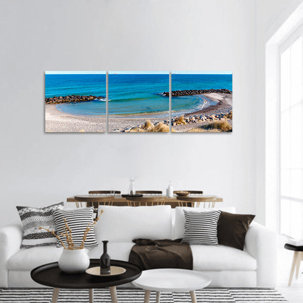 The beach at Skagen panoramic canvas wall art