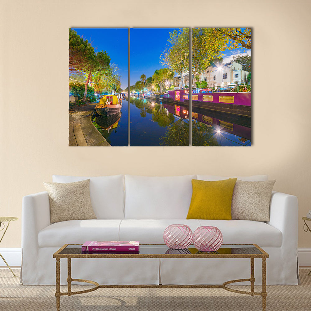 A Beautiful View Of The Little Venice In United Kingdom, Multi Panel Canvas Wall Art