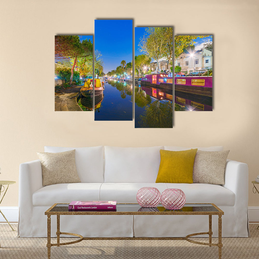 A Beautiful View Of The Little Venice In United Kingdom, Multi Panel Canvas Wall Art