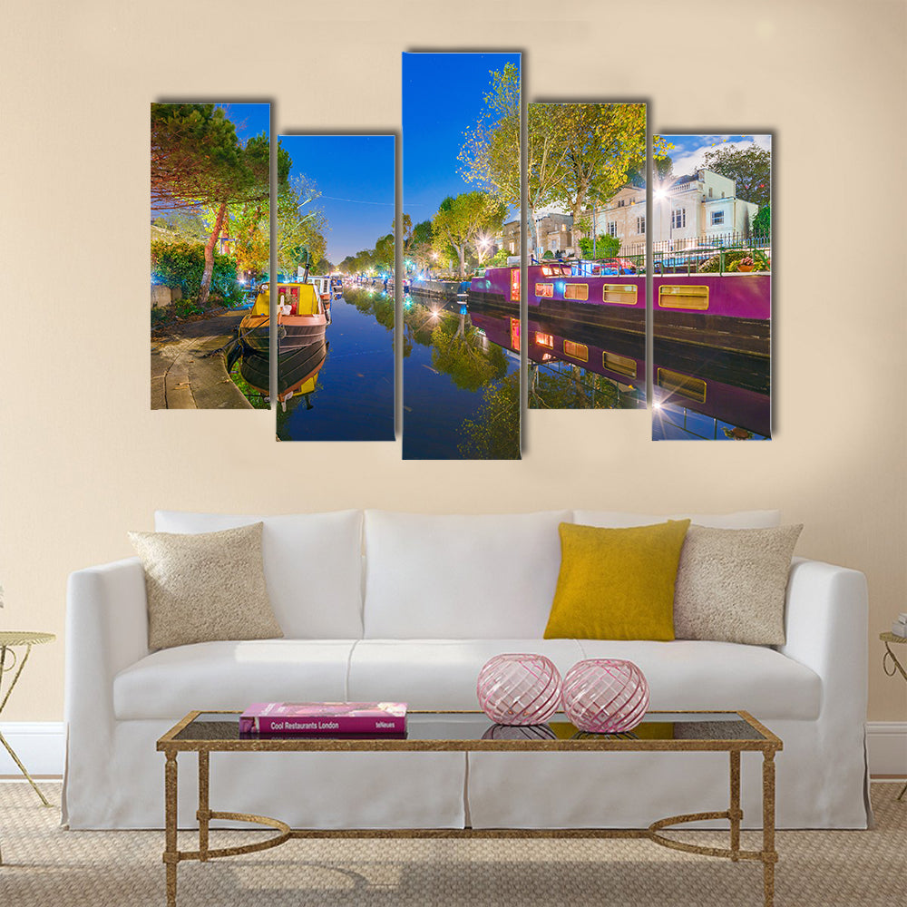 A Beautiful View Of The Little Venice In United Kingdom, Multi Panel Canvas Wall Art