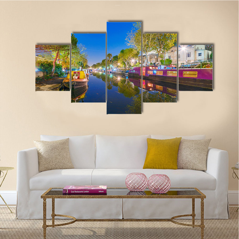 A Beautiful View Of The Little Venice In United Kingdom, Multi Panel Canvas Wall Art