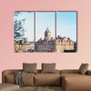 Street view of Historic Old Town Houses in Edinburgh multi panel canvas wall art