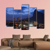 View of botafogo cove with Christ Redeemer in the background at dusk multi panel canvas wall art