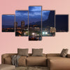 View of botafogo cove with Christ Redeemer in the background at dusk multi panel canvas wall art