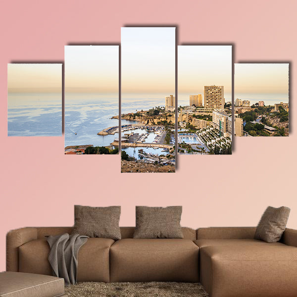 Panoramic view of Beirut, Lebanon capital multi panel canvas wall art