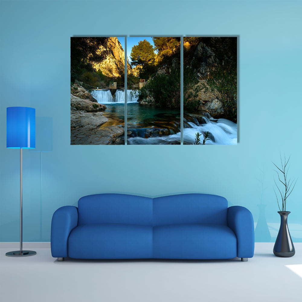 Algar fountains Alicante province, Spain multi panel canvas wall art