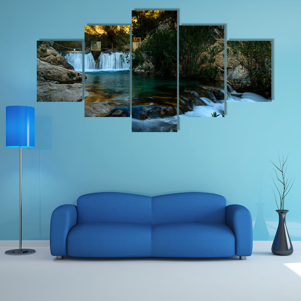 Algar fountains Alicante province, Spain multi panel canvas wall art