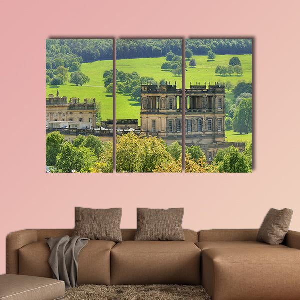 Chatsworth House, Derbyshire, Britain Multi panel canvas wall art