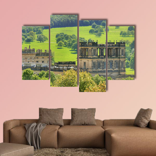 Chatsworth House, Derbyshire, Britain Multi panel canvas wall art
