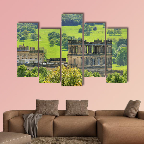 Chatsworth House, Derbyshire, Britain Multi panel canvas wall art