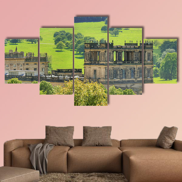 Chatsworth House, Derbyshire, Britain Multi panel canvas wall art