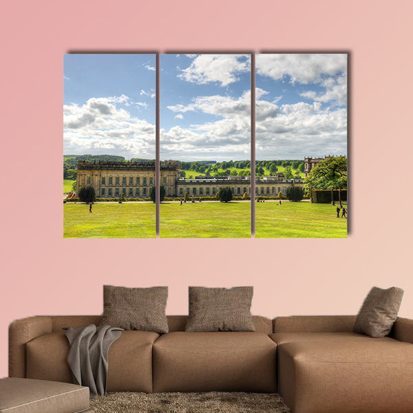 Chatsworth House, Derbyshire, Britain Multi panel canvas wall art