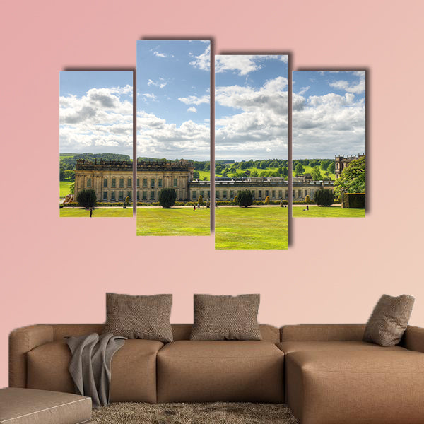 Chatsworth House, Derbyshire, Britain Multi panel canvas wall art