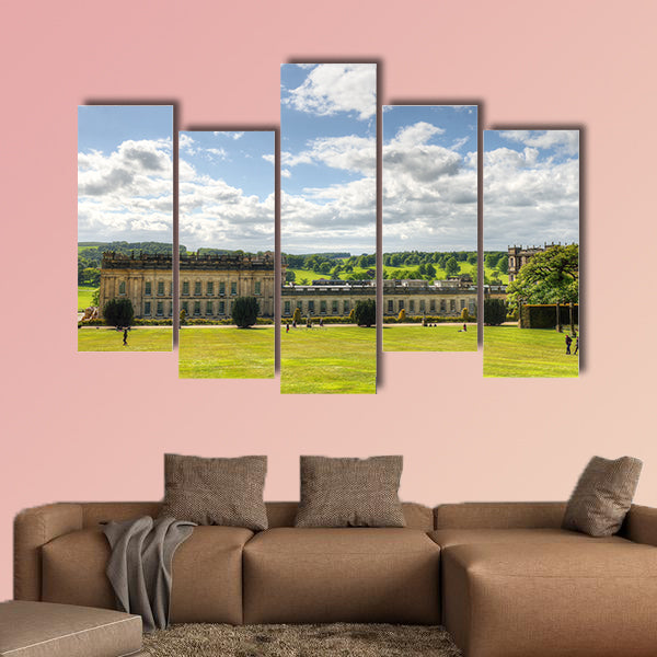 Chatsworth House, Derbyshire, Britain Multi panel canvas wall art