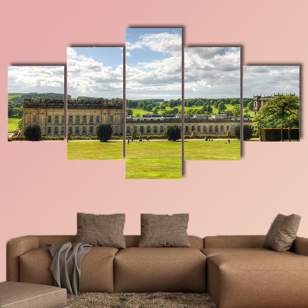 Chatsworth House, Derbyshire, Britain Multi panel canvas wall art