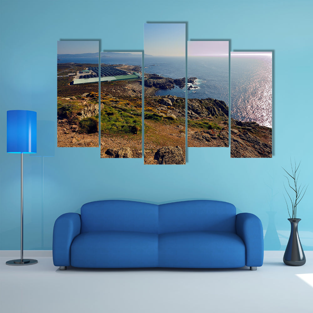 Waterfall of Ezaro, or waterfall of the river Xallas multi panel canvas wall art