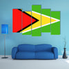 Guyana Flag Vector Icon – Illustration Multi panel canvas wall art