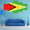 Guyana Flag Vector Icon – Illustration Multi panel canvas wall art