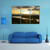 Sunset on the Xuan Huong lake in Dalat, Vietnam multi panel canvas wall art