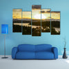 Sunset on the Xuan Huong lake in Dalat, Vietnam multi panel canvas wall art