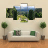 View of the Rose Valley in the evening multi panel canvas wall art