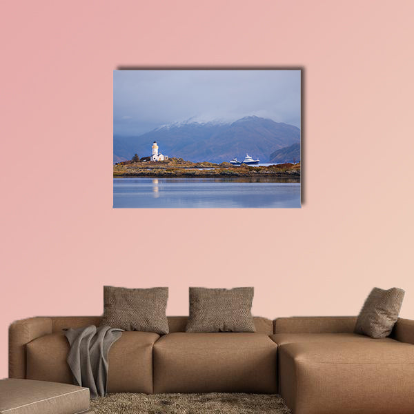 Lighthouse on Isle of Ornsay, the southern side of Isle of Skye, Scotland. wall art