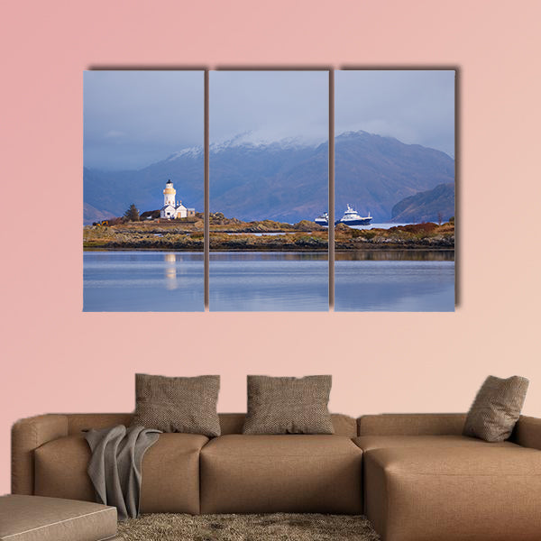 Lighthouse on Isle of Ornsay, the southern side of Isle of Skye, Scotland. wall art